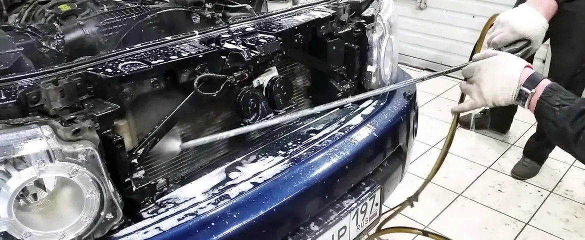 Промывка радиатора автомобиля